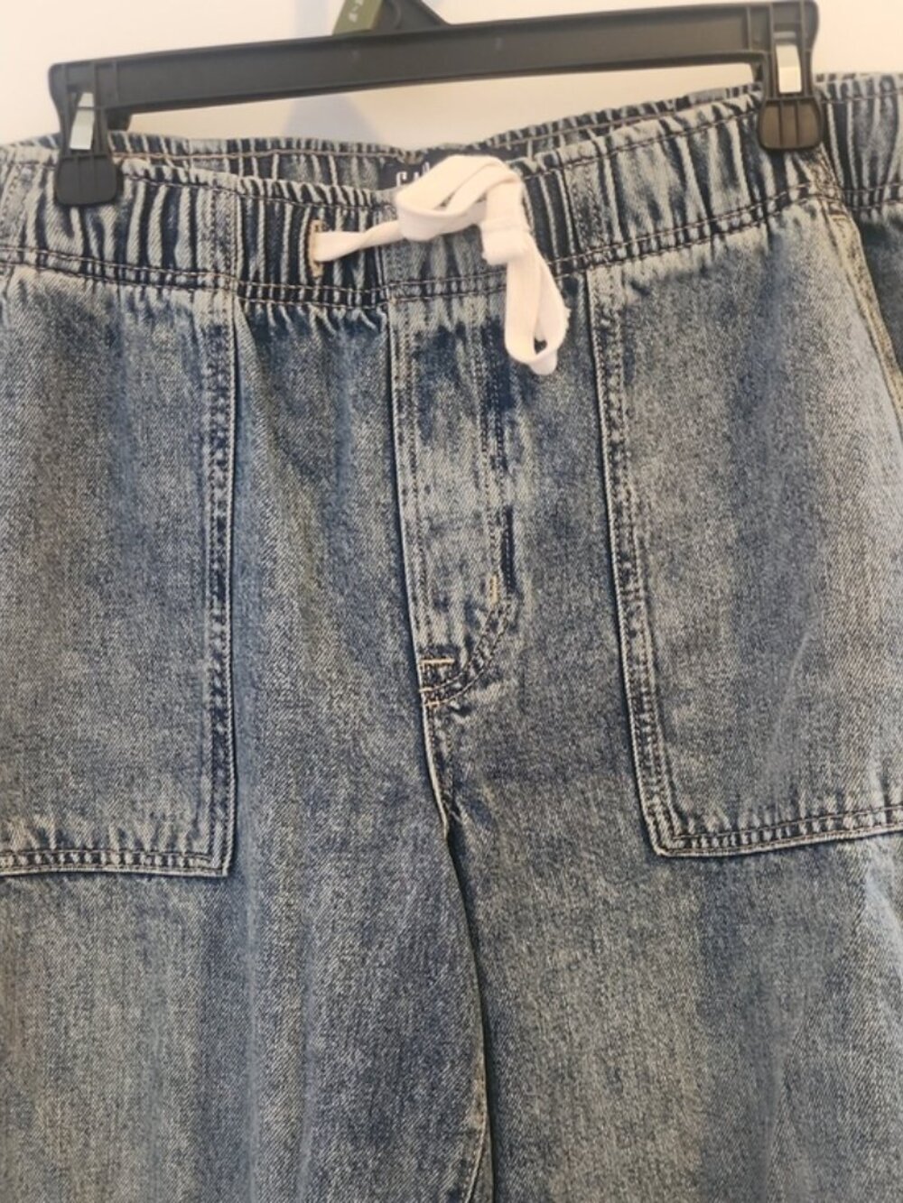 GAP Women's Light Wash Relaxed Drawstring Barrel Jeans - Picture 8 of 11